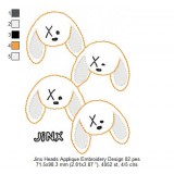 Jinx Heads Applique Embroidery Design 02